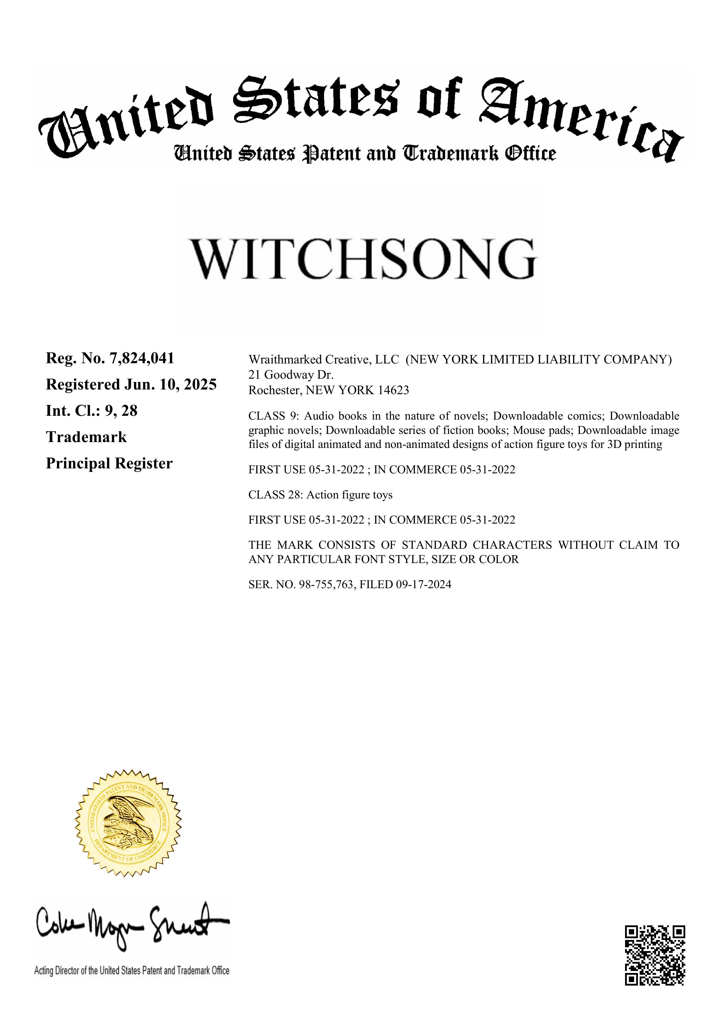 Witchsong Word Mark 